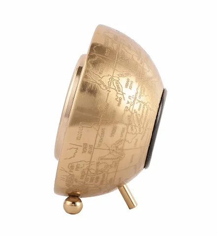 World Clock In Gold Finish