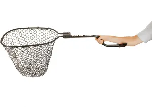 YakAttack Leverage Landing Net - Size & Style Options | Folding Kayak Fishing Net with Forearm Grip | Full Rubber Netting | Collapsible & Track Mount Compatible | Compact Design - Stability & Control