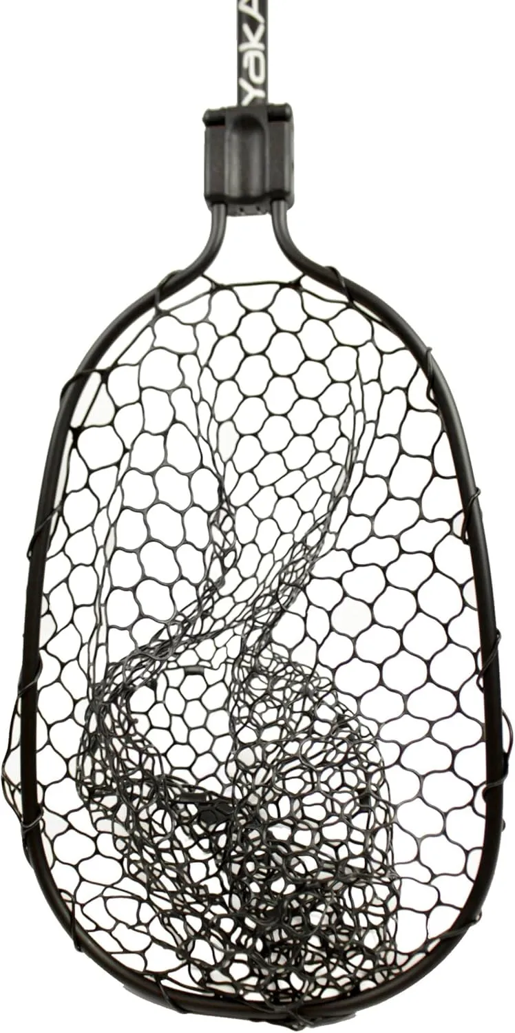 YakAttack Leverage Landing Net - Size & Style Options | Folding Kayak Fishing Net with Forearm Grip | Full Rubber Netting | Collapsible & Track Mount Compatible | Compact Design - Stability & Control