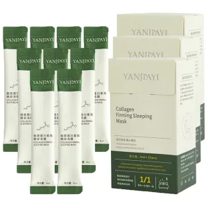 YANJIAYI Collagen Firming Sleeping Mask, YANJIAYI Collagen Mask, YANJIAYI Collagen Sleeping Mask, Wash Free Collagen Firming Mask, Korean Collagen Firming Mask Face Care Moisturizing Mask (3Pack(60PCS))