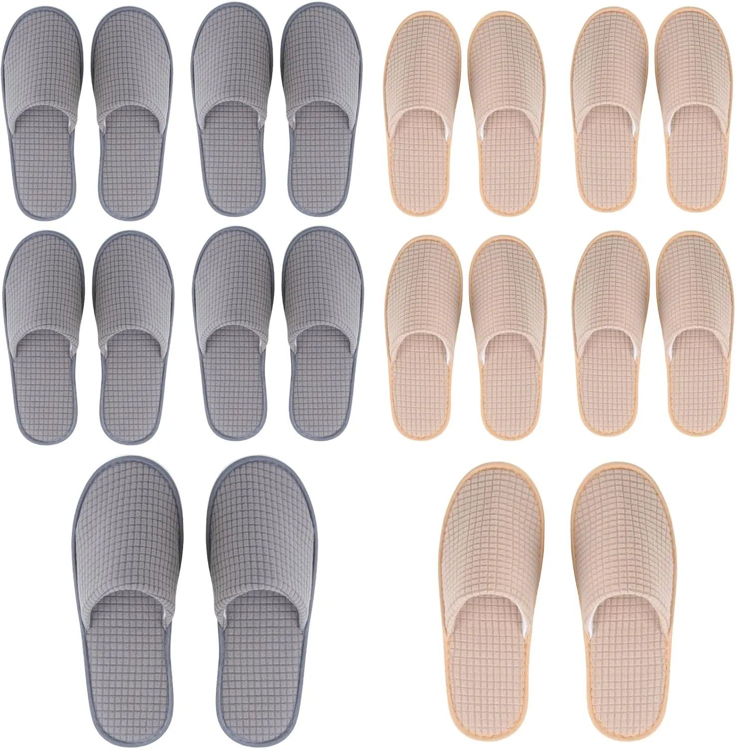 Yeios 10-20 Pairs Disposable Slippers for Guests Hotel Slippers Bulk Spa Slippers Closed Toe House Slippers Guest Slippers Bulk for Adult for Men and Women