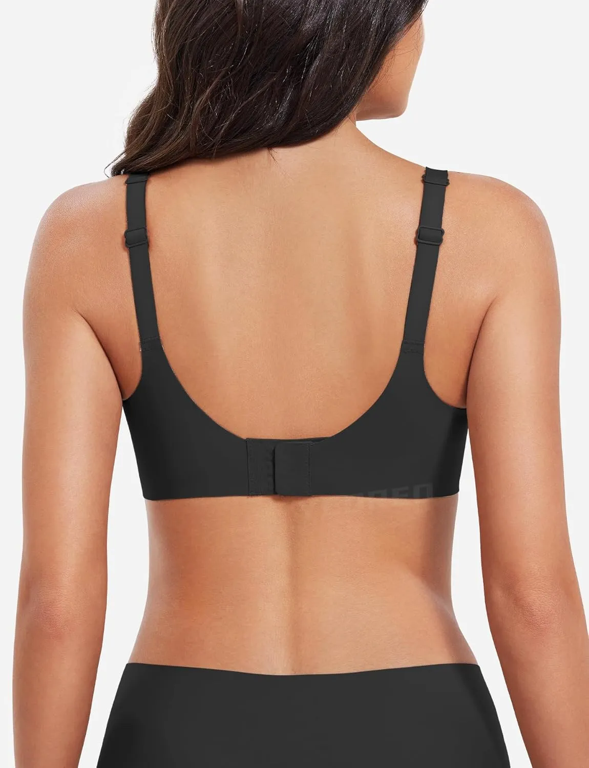 YEOREO Womens Everyday Bra Scoop Wireless Bralette No Underwire Corriney Full Coverage Push Up Bra