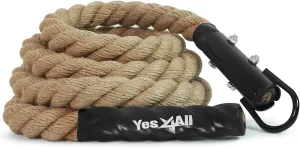 Yes4All Gym Climbing Rope for Fitness & Strength Training, 1.5-inch Diameter – Length Available 10, 15, 20ft (1.5in - 20ft)