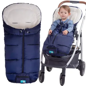 Yobee Universal Stroller Sleeping Bag, Toddler Size, Winter Outdoor Tour Waterproof Baby Bunting Bag, Center and Botton Open for Easy in & Out, Navy
