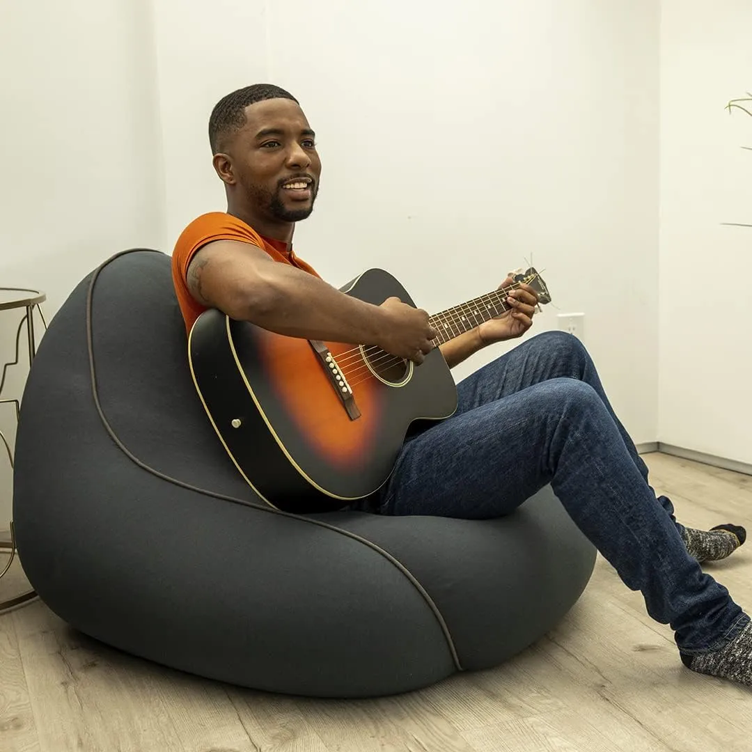 Yogibo Lounger Small Bean Bag Lounge Chair for Adults, Kids and Teens, Soft, Plush, Comfy, Sensory, Gaming Beanbag, Washable Cover, Fern