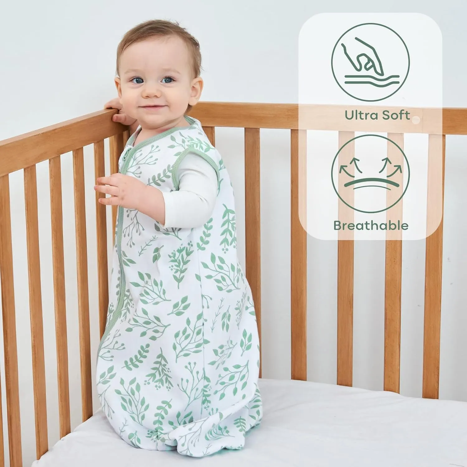 Yoofoss Baby Sleep Sack 0-6 Months Wearable Blanket for Babies 100% Cotton 2-Way Zipper TOG 0.5 Toddler Sleeping Sack 3 Pack, Sleep Sacks