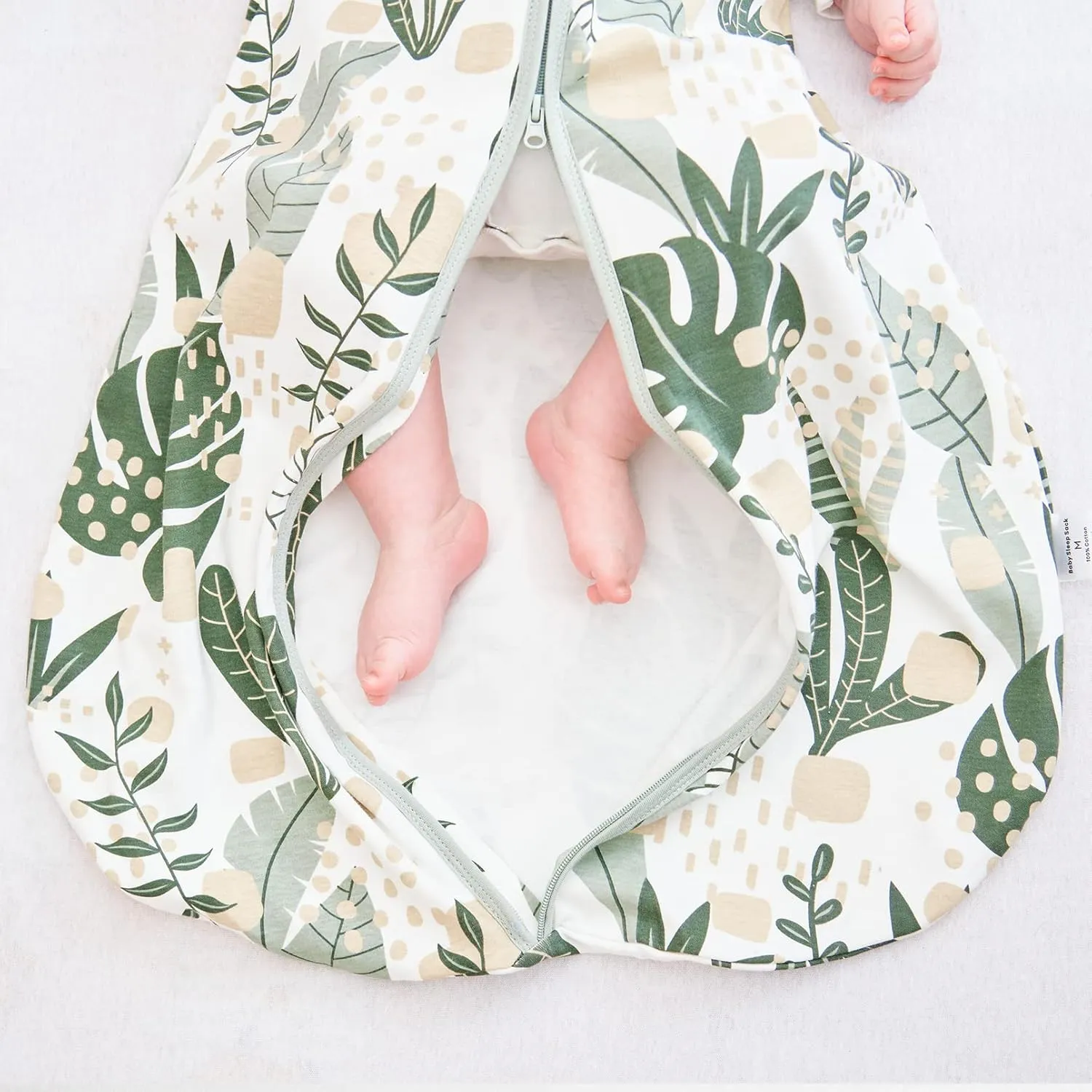 Yoofoss Baby Sleep Sack 0-6 Months Wearable Blanket for Babies 100% Cotton 2-Way Zipper TOG 0.5 Toddler Sleeping Sack 3 Pack, Sleep Sacks