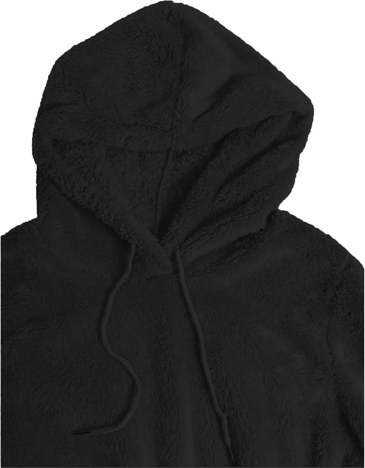 Yoolin Womens Fall Winter Fuzzy Fleece Hooded Long Dress Plus Size Sherpa Long Sleeve Nightgown with Pockets