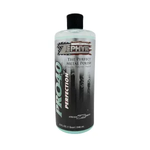 Zephyr Pro-40 The Perfect Metal Polish. for Chrome, Stainless Steel, Aluminum, Brass, Copper, Silver and Magnesium. Made in U.S.A. (32oz)