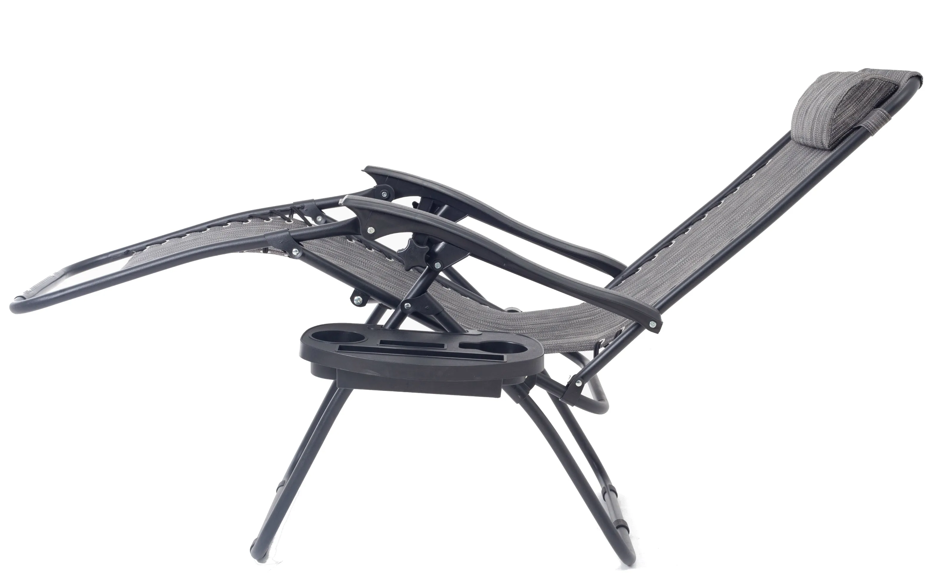 Zero Gravity Chair Case Lounge Outdoor Patio Beach Yard Garden With Utility Tray Cup Holder Gray