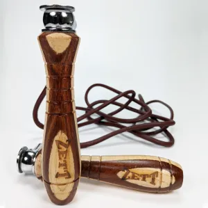 ZETT WOODEN HANDLE SKIPPING ROPE - 3M