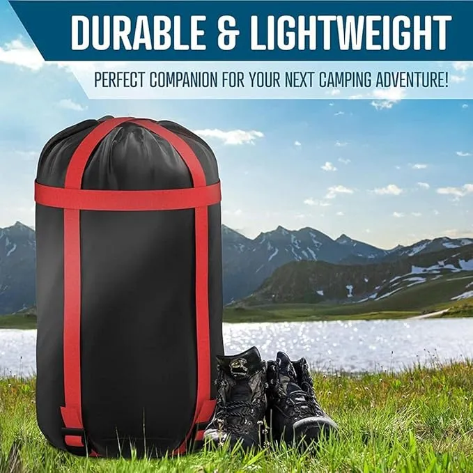Zone Tech Double Camping Sleeping Bag with 2 Pillows – 3-4 Season Lightweight Waterproof Warm & Cool Weather Adult & Kids Sleeping Bag Converts into 2 Single -Camping, Hiking, & Outdoors